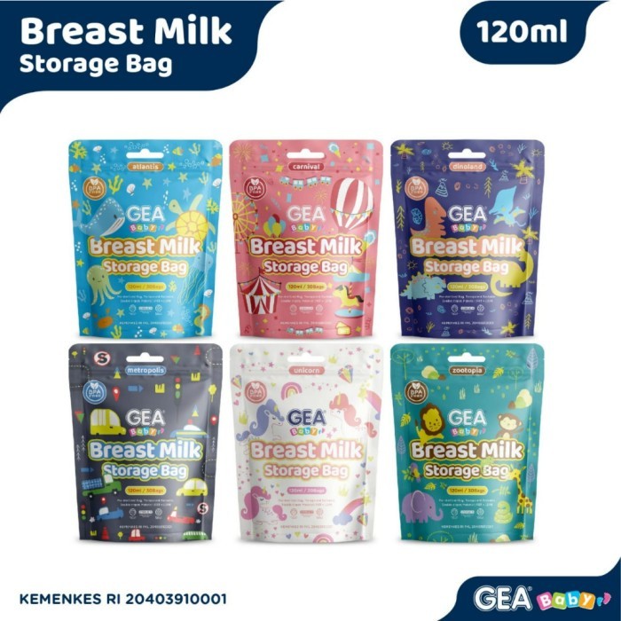 Gea Baby Kantong Asi Breastmilk Storage 120ml isi 30pcs Pouch