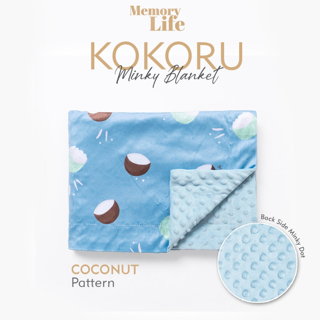 Memorylife Essentials - Kokoru Minky Blanket | Selimut Bayi Premium Minky Dotted Blanket