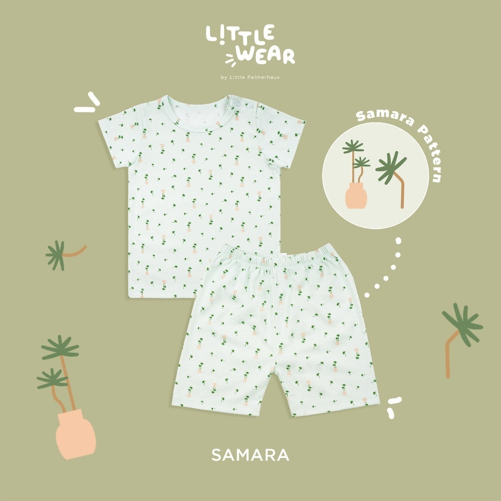 Little Palmerhaus - Little Wear Shoulder Button Short Set 21.0 (Setelah anak lengan pendek)