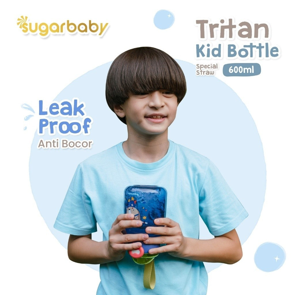 Sugarbaby Sugar Baby Tritan Kid Bottle Special Straw 600 ml Botol Minum Anak/Botol Minum Anaka BPA free Aman/Premium Tritan Eastman Bottle/Botol Anak Bonus Tali