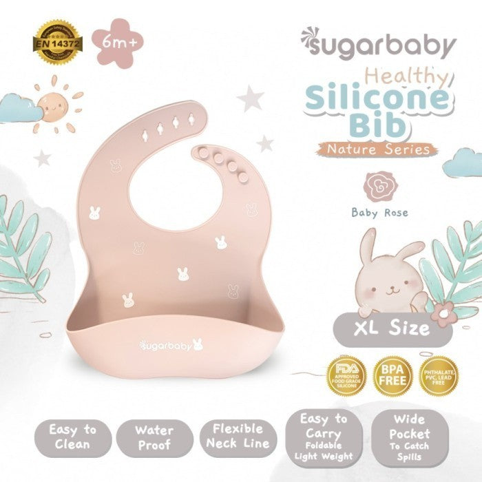 Sugar Baby - Healthy Silicone Bib Nature Series Celemek Slaber Bayi