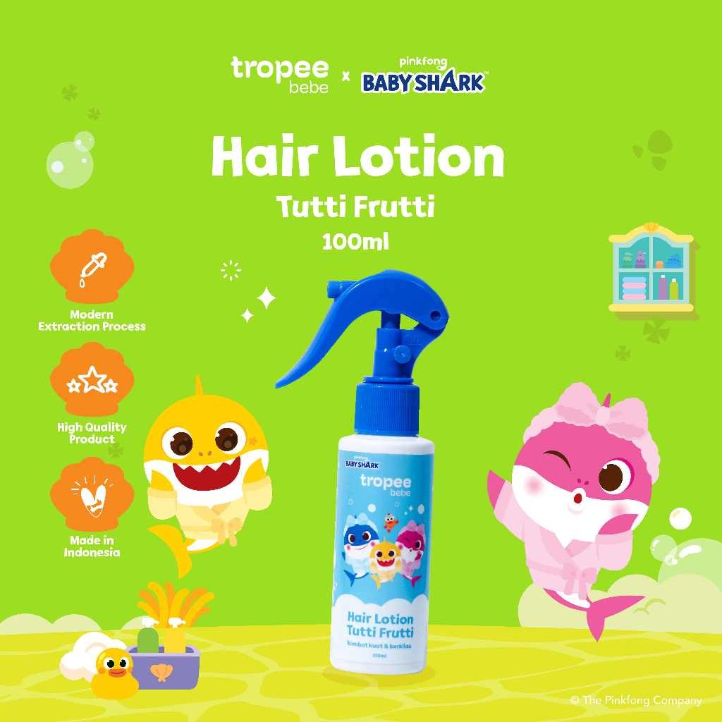 Tropee Bebe x Pinkfong - Lotion Rambut Hair Lotion 100ml / Perawatan Rambut Bayi dan Anak / Anti Kusut / Anti Lepek/ Menyuburkan Rambut