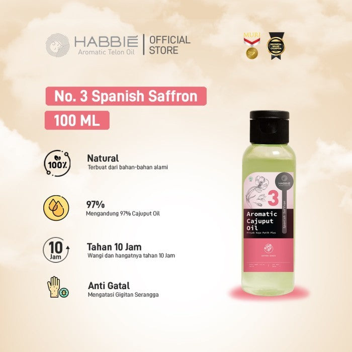 Habbie Saffron Series - Minyak Kayu Putih 100ml