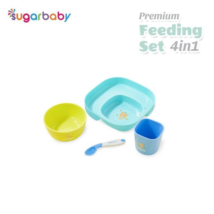 Sugar Baby Premium Feeding Set 4in1/Tempat Makan Bayi/Alat Makan Bayi