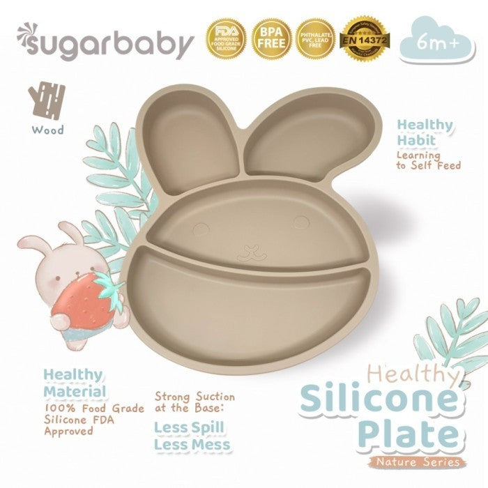 Sugar Baby - Healthy Silicone PLATE Nature Series Piring Makan Suction