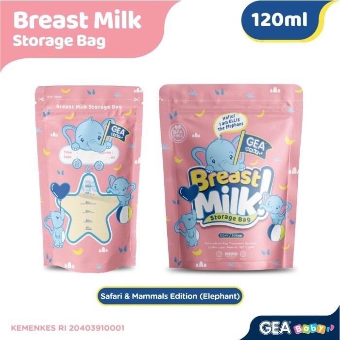 Gea Baby Kantong Asi Breastmilk Storage 120ml isi 30pcs Pouch