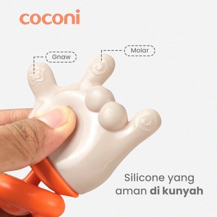COCONI I Love You Hand Rattle and Teether | Mainan Gigitan Bayi