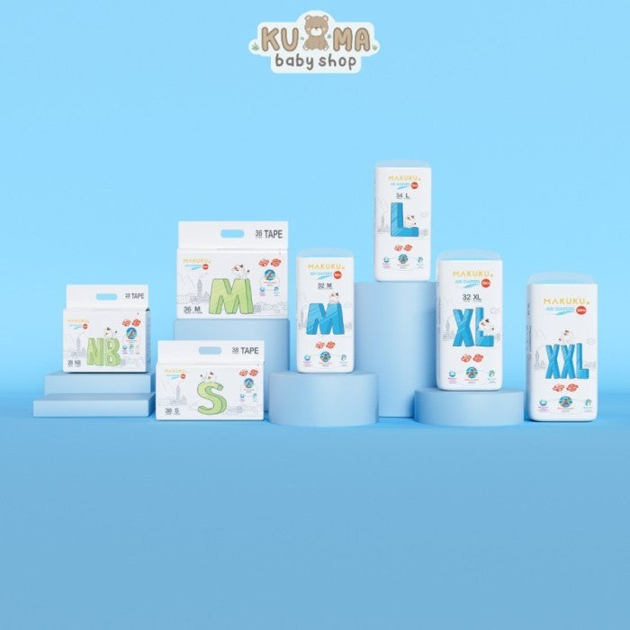 MAKUKU PRO SLIM Diaper Tape NB28-S38-M36 / Pants M32-L34-XL32-XXL28