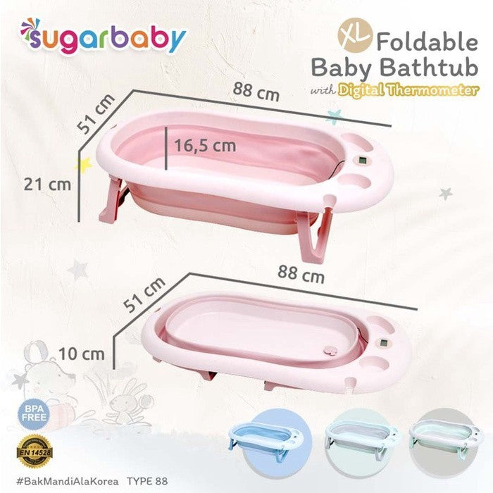 Sugarbaby Foldable Baby Bathtub with Digital Thermometer F88 XL