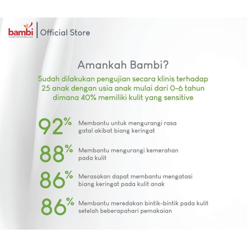 Bambi Baby Compact Powder Prickly Heat 40gr | Bedak Padat Biang Keringat Atasi Gatal & Ruam | Kulit Normal - Sensitif