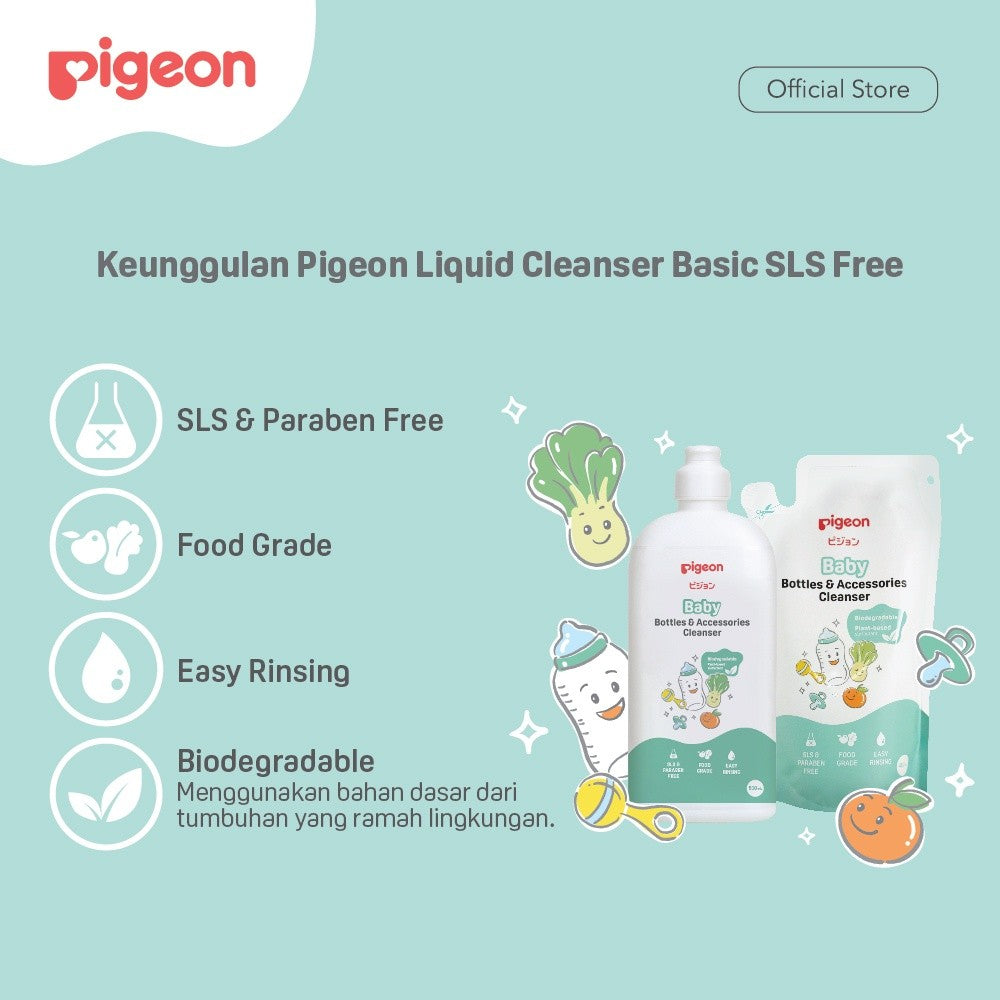PIGEON Liquid Cleanser Basic SLS Free 450ml Refill