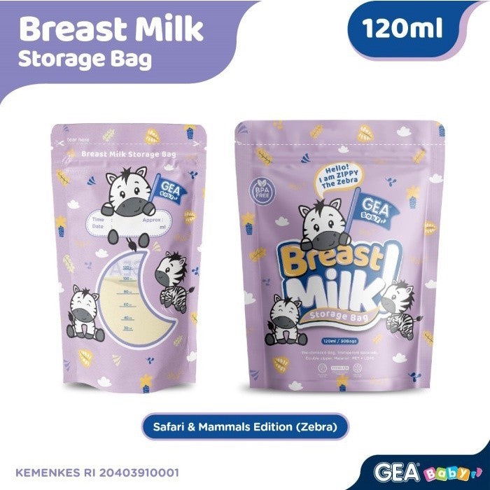 Gea Baby Kantong Asi Breastmilk Storage 120ml isi 30pcs Pouch