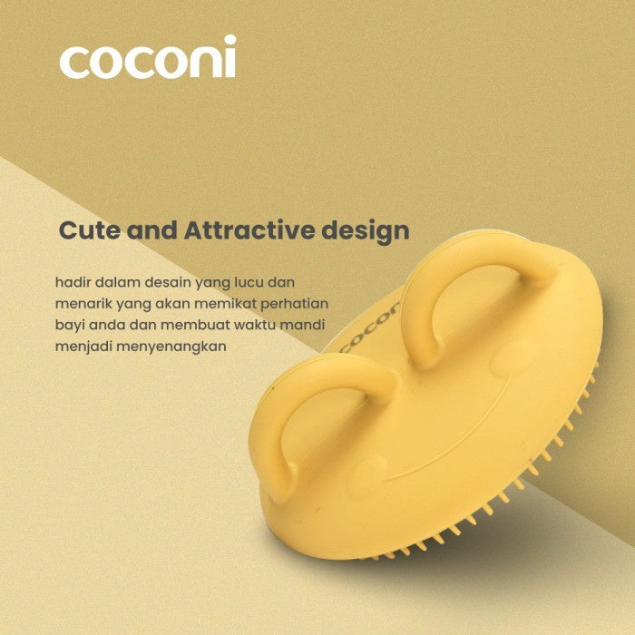 COCONI Silicone Baby Head & Body Bath Brush Massage | Sikat Mandi Bayi