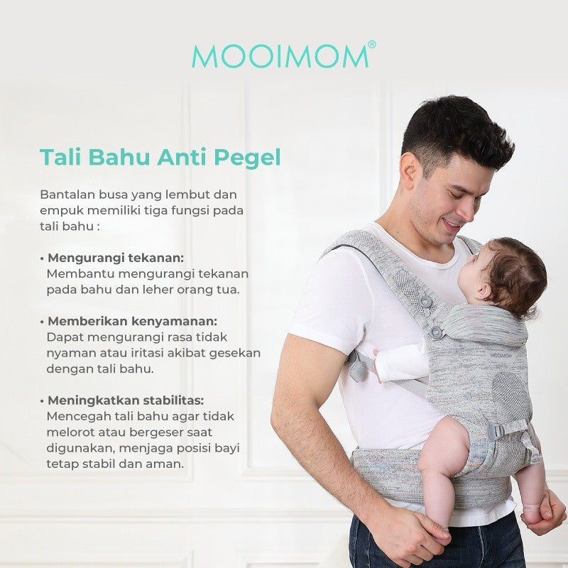 Gendongan SSC Airy Knit - MOOIMOM AiryKnit Baby Carrier / Hipseat