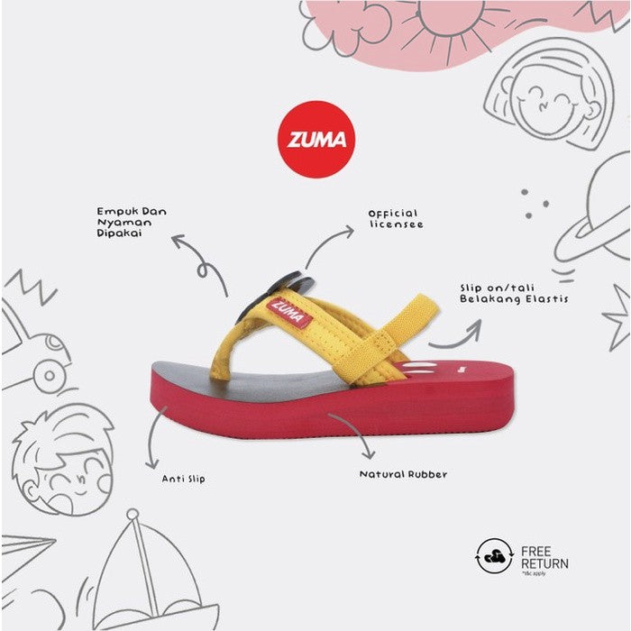 Zuma X Disney Mickey Baby/Sandal Karet Tali Sandal Jepit Bayi