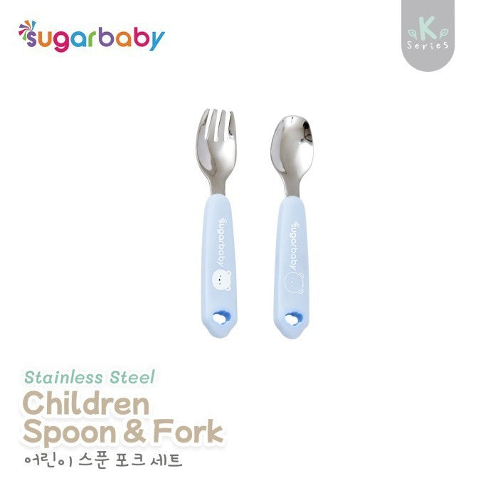 Sugar Baby Stainless Steel Children Spoon & Fork / Sendok Garpu Anak