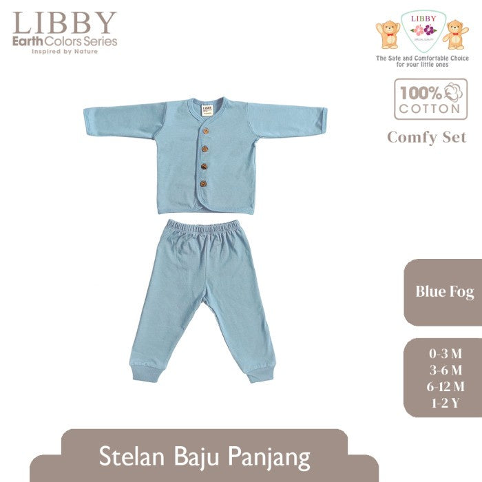 LIBBY Earth Comfy Setelan Panjang Seri 5 (1stel/pack) Baju Kancing