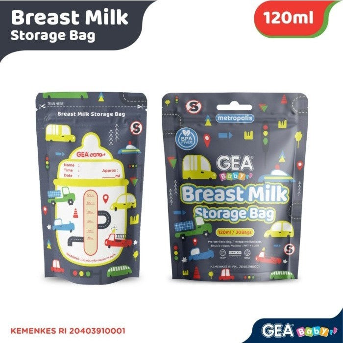 Gea Baby Kantong Asi Breastmilk Storage 120ml isi 30pcs Pouch