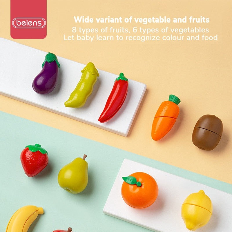 Beiens Mainan Masak Potong Sayur Buah Kitchen Cutting Fruit Edukasi