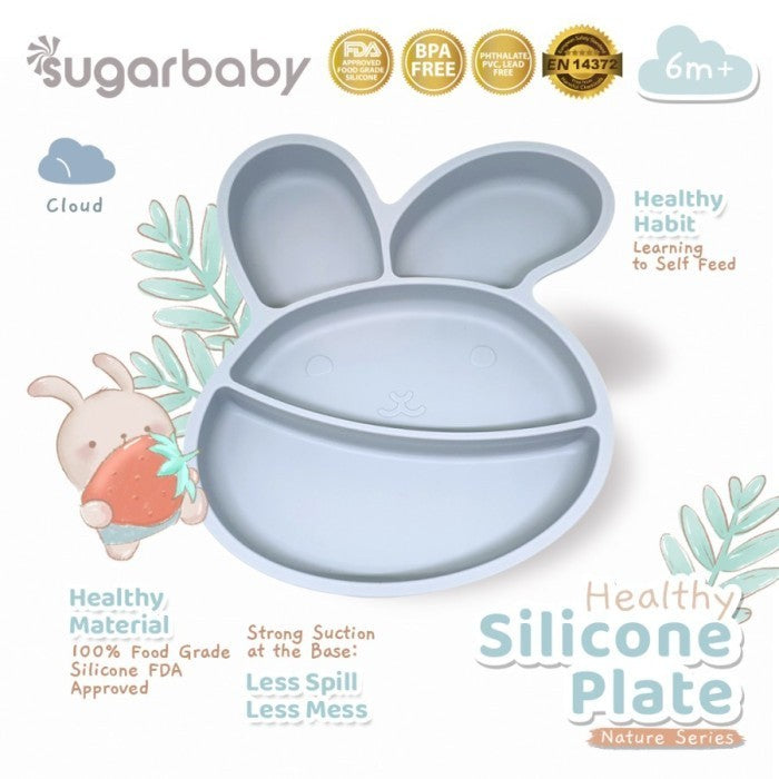 Sugar Baby - Healthy Silicone PLATE Nature Series Piring Makan Suction