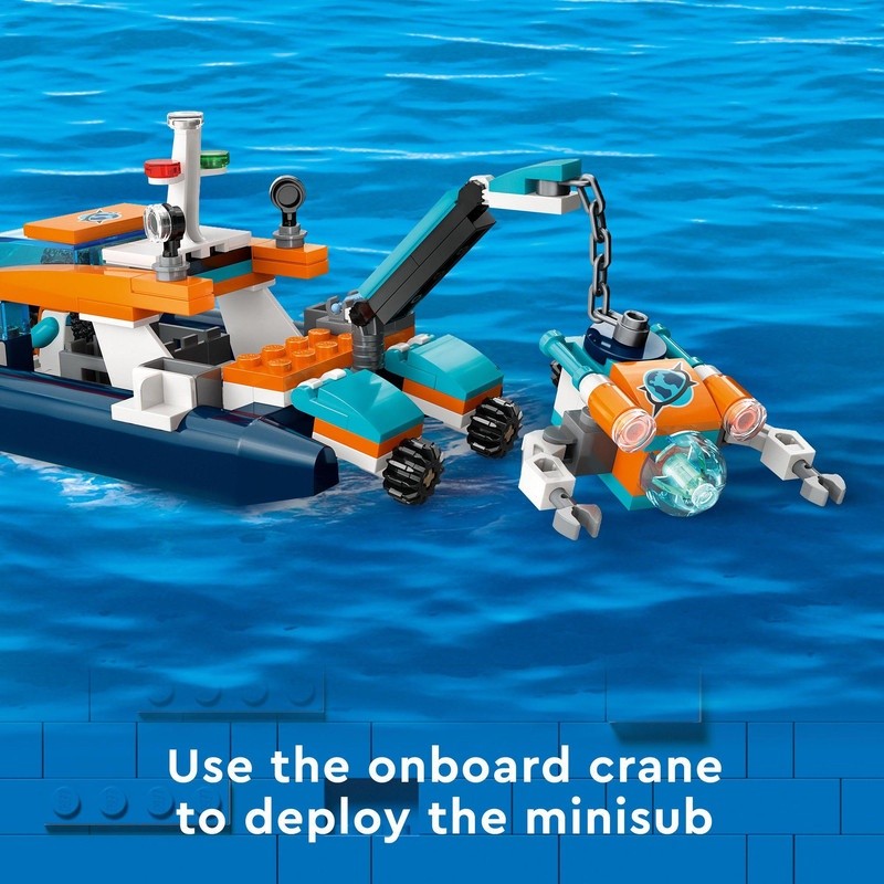 LEGO City 60377 Explorer Diving Boat Building Toy Set (182 Pieces) Balok Mainan Anak (5 Tahun+)