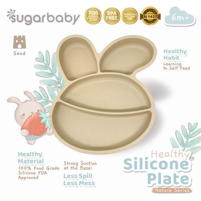 Sugar Baby - Healthy Silicone PLATE Nature Series Piring Makan Suction