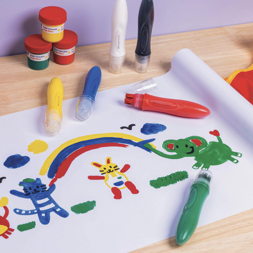 Faber-Castell Little Creative Series - 6 Jumbo Washable Squeeze Paintbrushes