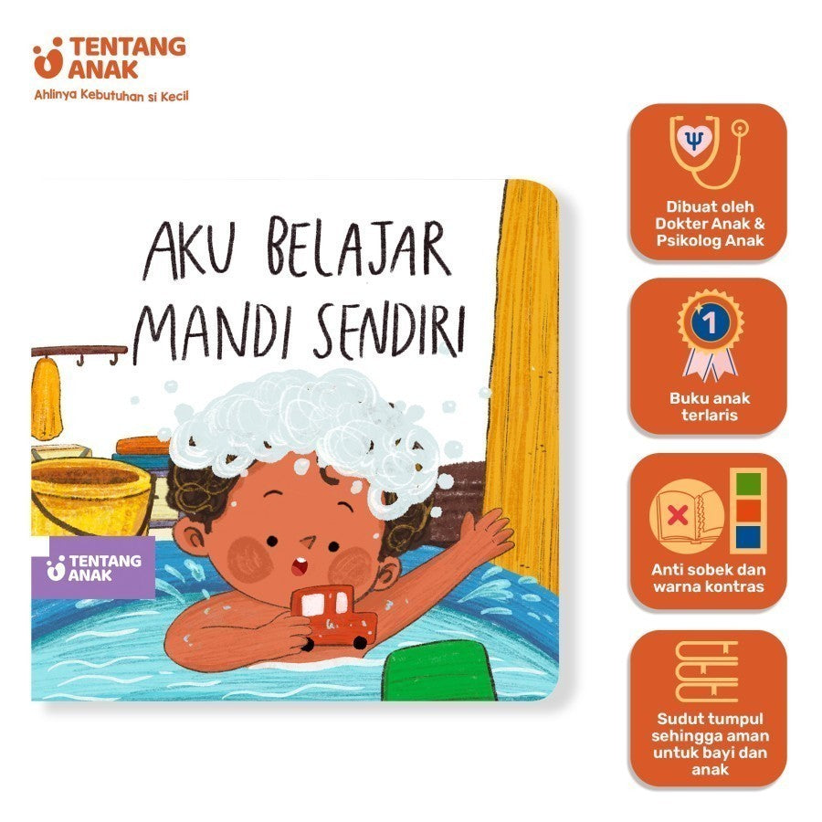 Tentang Anak Board Book - Buku Cerita Anak Bergambar Bilingual Sikap Belajar