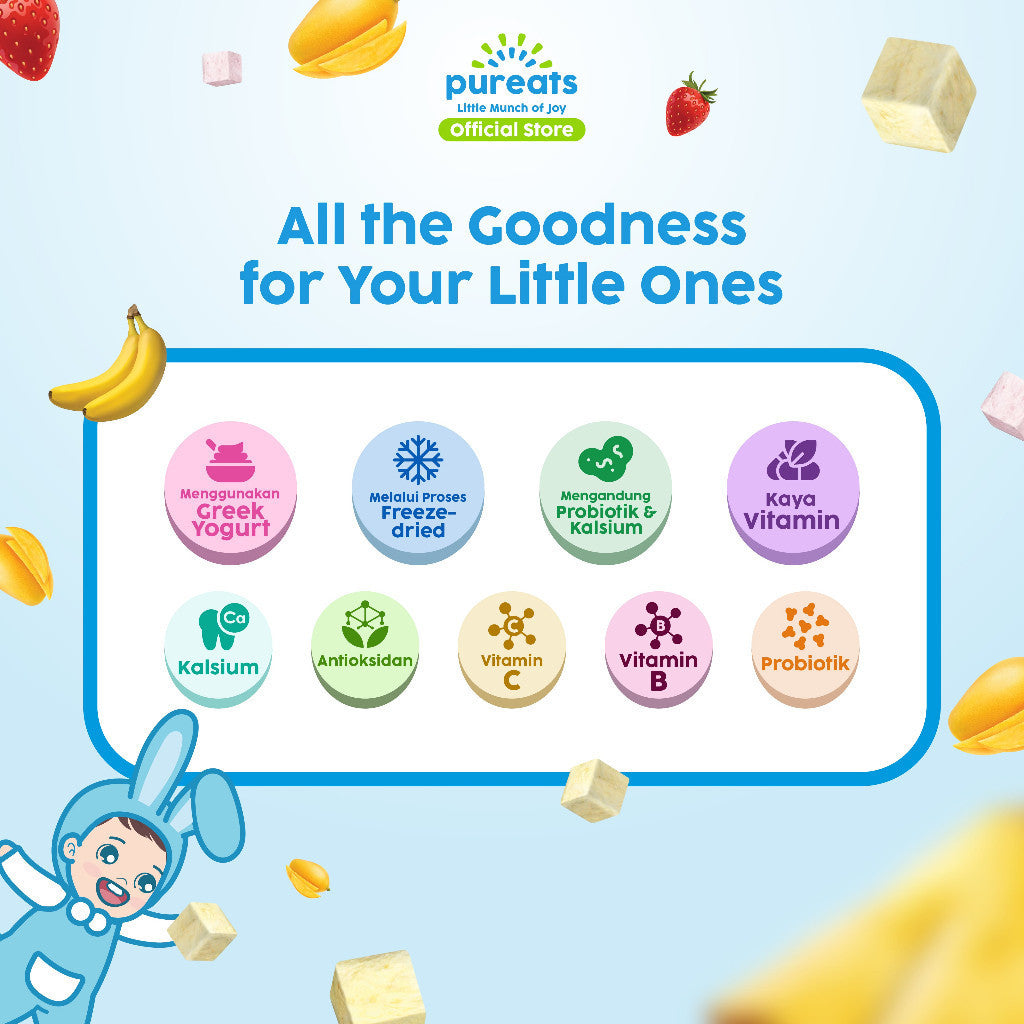 Pureats Smoothie Melts - Snack Yogurt Buah Camilan Bayi