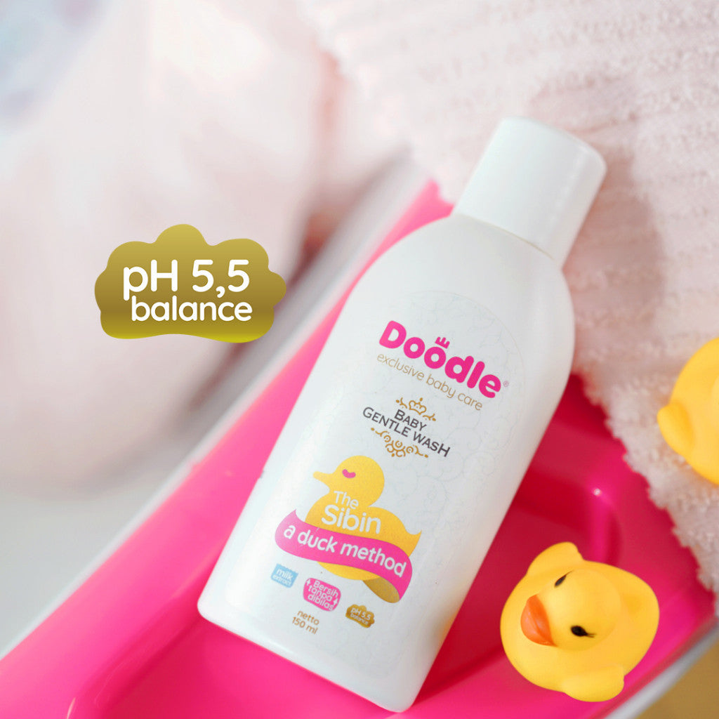 Doodle Baby Gentle Wash (The Sibin: a duck method) | Sabun Mandi Bayi Mandi Biasa dan Mandi Kering (Mandi Bebek) | 150ml