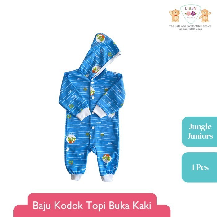 LIBBY Baju Kodok Panjang Buka Kaki Pakai Topi Fresh Dreams (1 pcs) - Racoon Farm 2