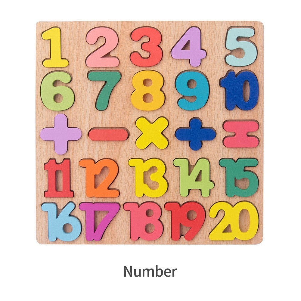 Kyopta Mainan edukasi anak jigsaw puzzle wooden toys