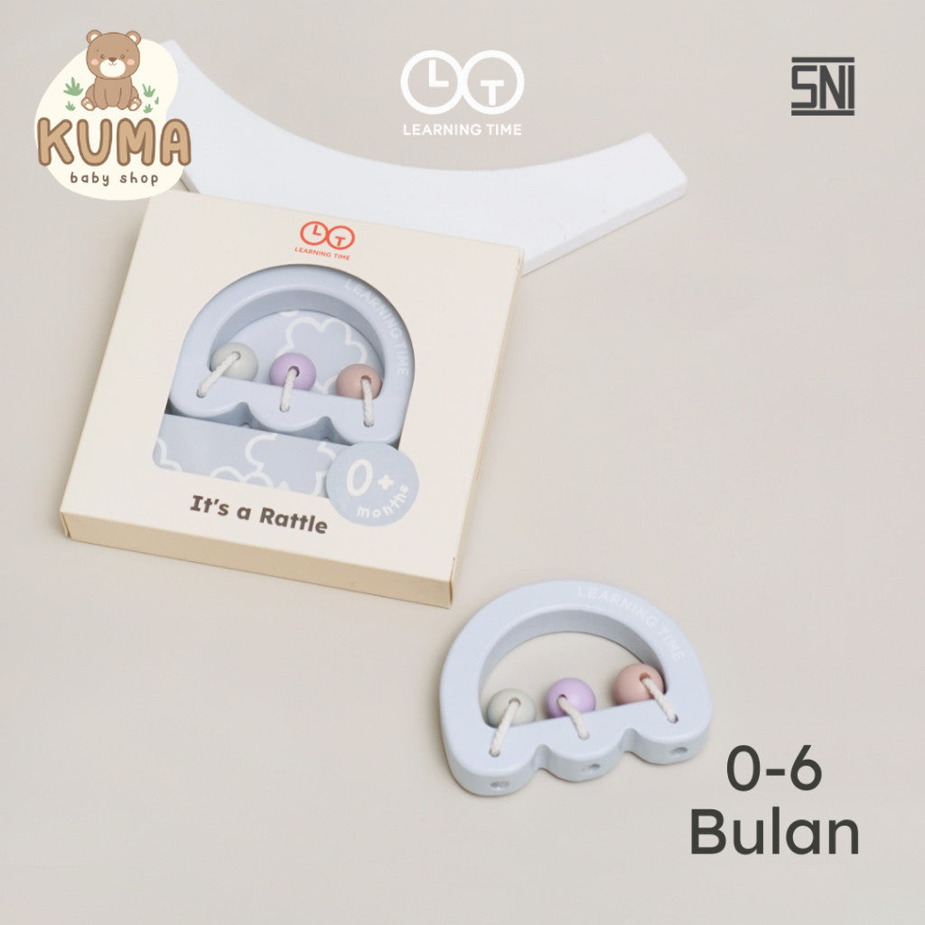 Learning Time It’s A Rattle - Mainan Bunyi - Bunyian Bayi Baru Lahir / Newborn Stimulasi Sensorik dan Motorik Usia 0-6 Bulan