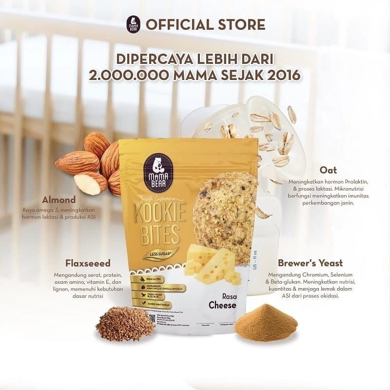 MamaBear Kookie Bites mama bear Cookies Pelancar Asi Kukis Almond Oat Mamabear