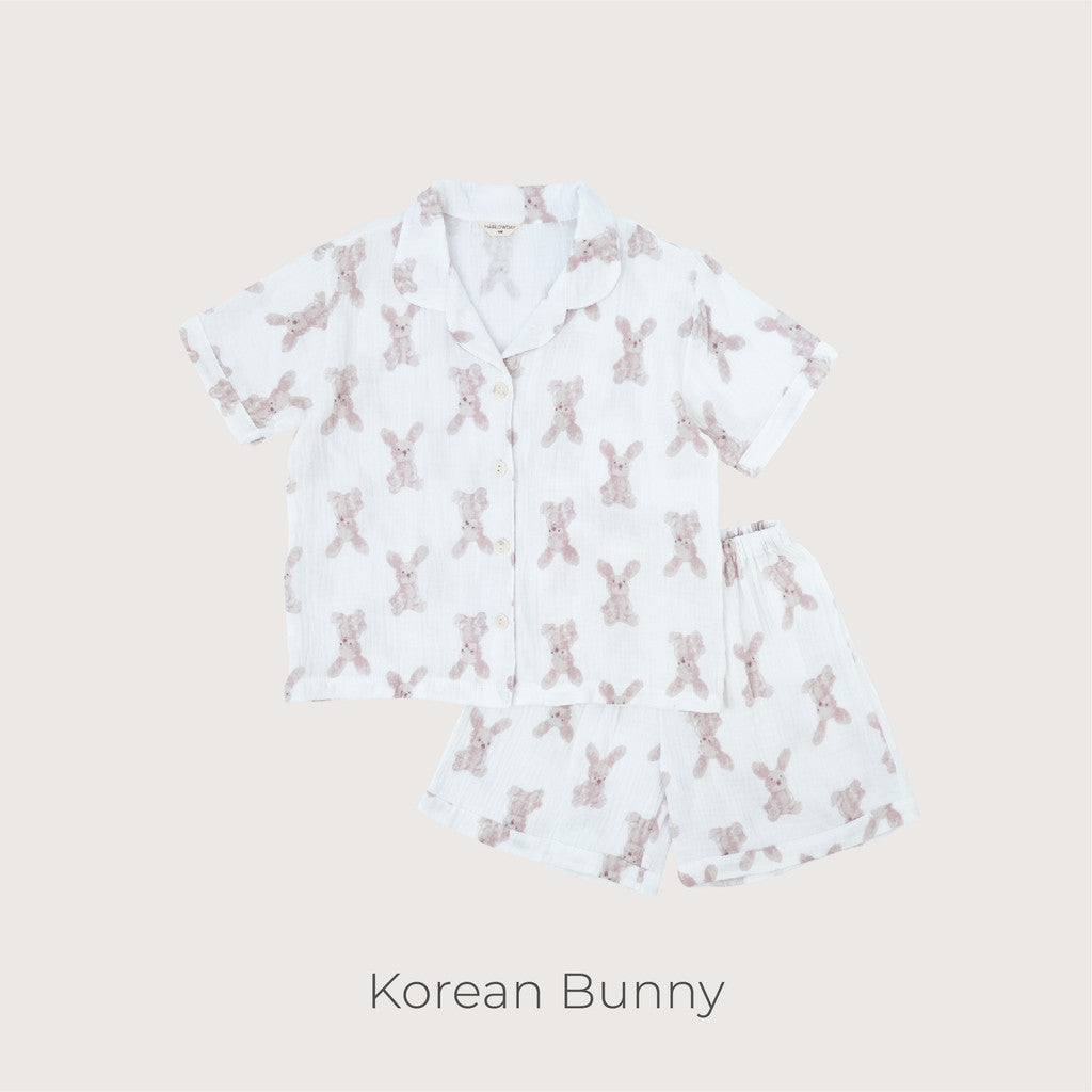 Harlow Kids - NEW Cloud Pajamas for Twenager/ Pajamas Remaja Tweenager/ Pajamas Double Cotton Gauze/Pajamas Anak Perempuan Remaja Tweenager/ Baju Tidur anak Perempuan Remaja Tweenager/ Baju tidur Anak Remaja Tweenager korea