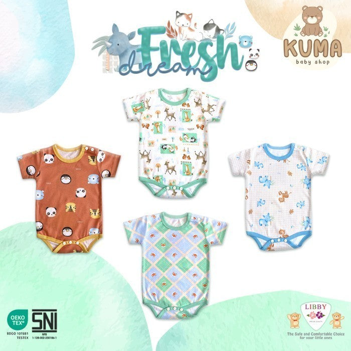LIBBY Baju Kodok Segitiga Motif Fresh Dreams (1 pcs) - Libby Fox