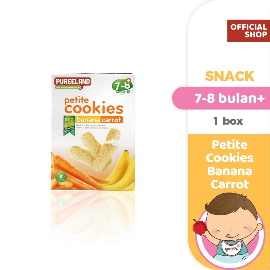 Pureeland Baby Cookies 7 - 8 Bulan / MPASI Bayi Organik / Makanan Bayi / Snack Bayi / Biskuit Bayi