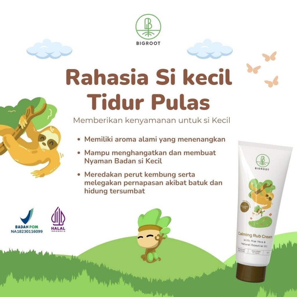 Bigroot Calming Rub Baby Cream 30ml