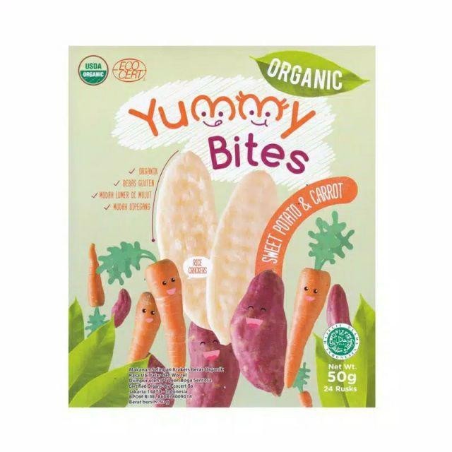 YUMMY BITES Organic Rice Cracker / Organic Crackers 3 Rasa Biskuit Beras Bayi 6 bulan