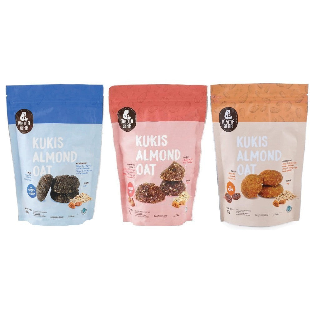 Mama Bear Kukis Almond Oat 150gr Pelancar Asi Cemilan