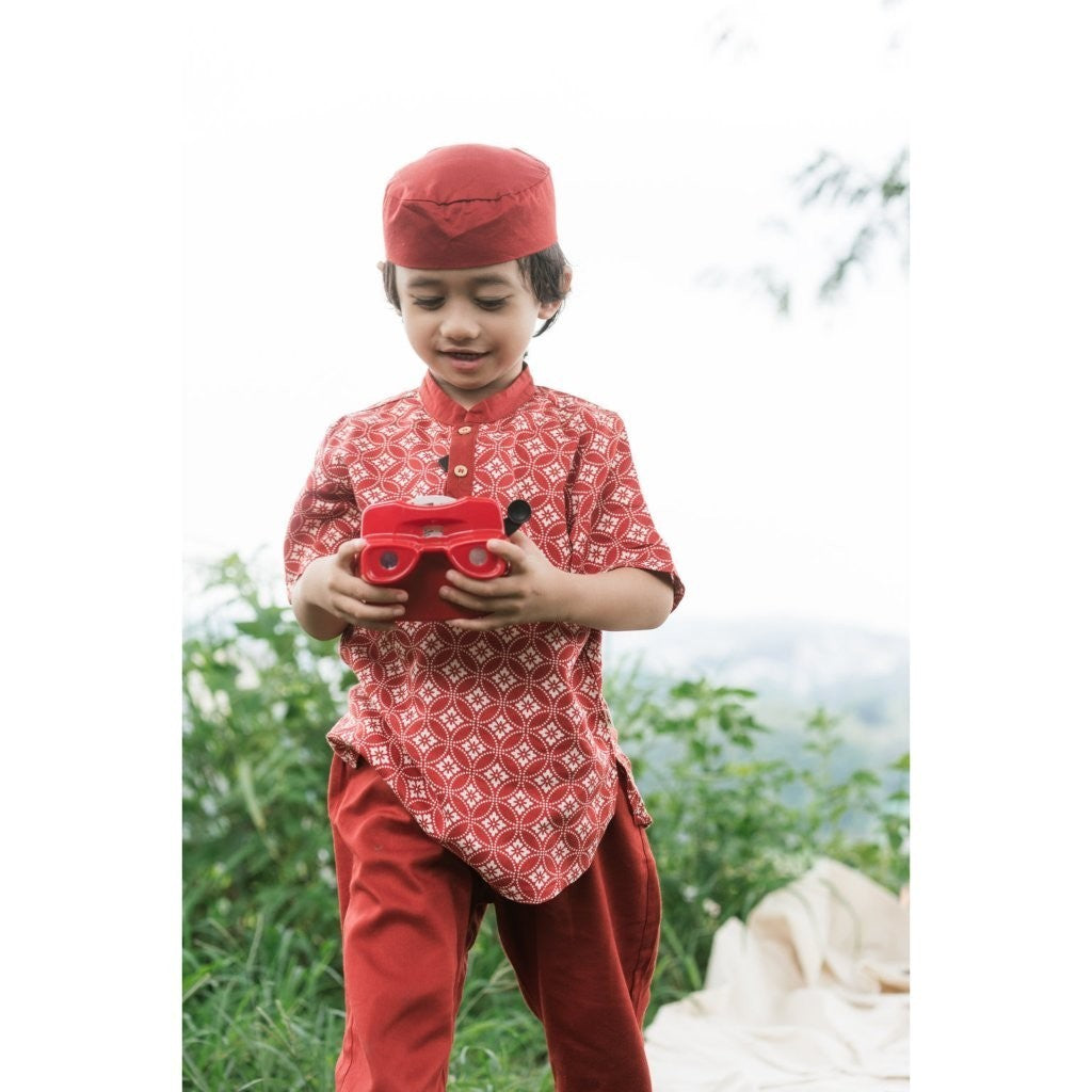 BOHOPANNA - RAYA COLLECTION - RAMA SET - Baju Muslim Anak - Baju Muslim Anak Laki-Laki - Setelan Anak Laki-Laki