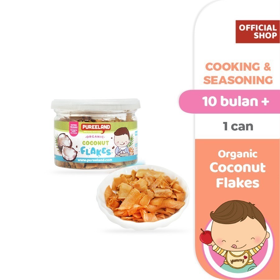 Pureeland Organic Coconut Flakes / Kelapa Slice MPASI / MPASI Bayi Organik / Bahan MPASI / Makanan Bayi