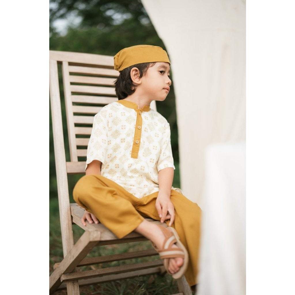 BOHOPANNA - RAYA COLLECTION - RAMA SET - Baju Muslim Anak - Baju Muslim Anak Laki-Laki - Setelan Anak Laki-Laki
