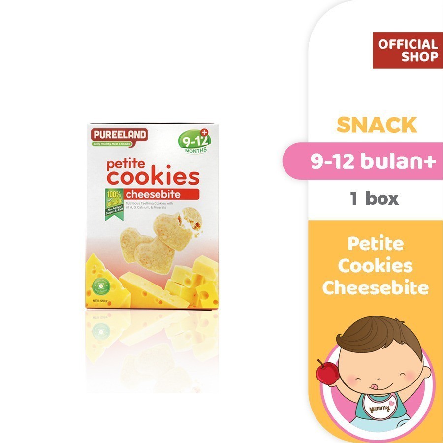 Pureeland Baby Cookies 9 - 12 Bulan / MPASI Bayi Organik / Makanan Bayi / Snack Bayi / Biskuit Bayi