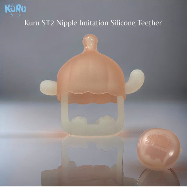 Kuru ST2 Baby Nipple Imitation Silicone Teether | Gigitan Gelang Bayi