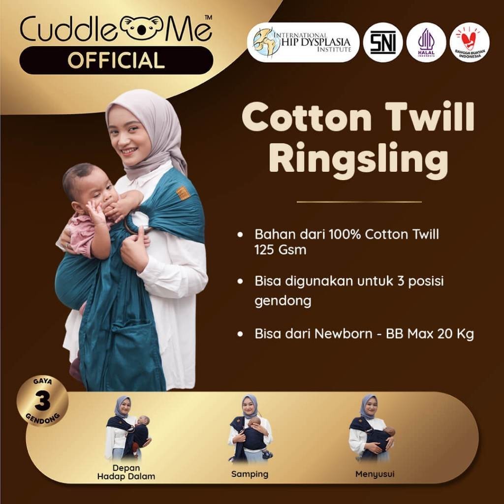GENDONGAN JARIK RING SLING M SHAPE CUDDLEME COTTON TWILL RING SLING