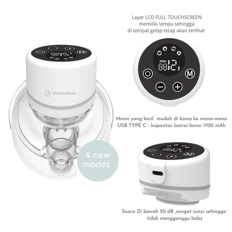 MOMABAE – CIRCLO S+ Handsfree Breast Pump / Pompa ASI Elektrik / Breast Pump Electric / Pumping ASI Elektrik Portable