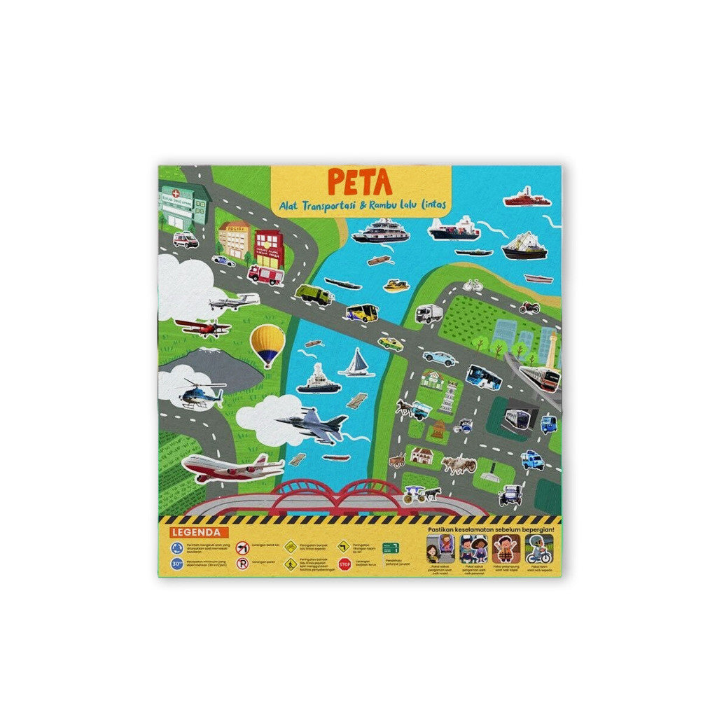 Tentang Anak - Activity Busy Book l Berkeliling Indonesia : Alat Transportasi, Darat, Udara, dan Air l Quiet Book | Velcro Book