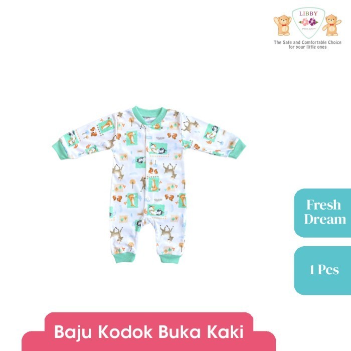 LIBBY Baju Kodok Panjang Buka Kaki Tanpa Topi Fresh Dreams (1 pcs) - Vintage Scene 2