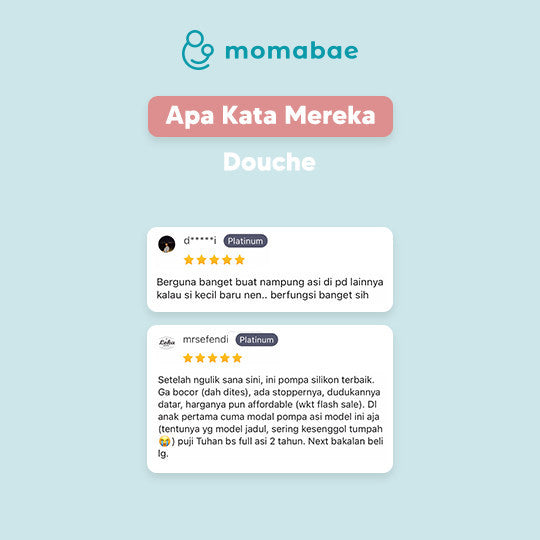 MOMABAE - DOUCHE Silicone Breastpump Premium Pack Pompa ASI Silikon Ibu Menyusui